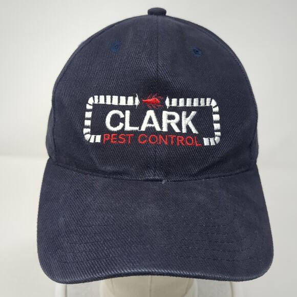 Clark Pest Control Strapback Hat Blue One Size Embroidered Wear Guard - Picture 2 of 9